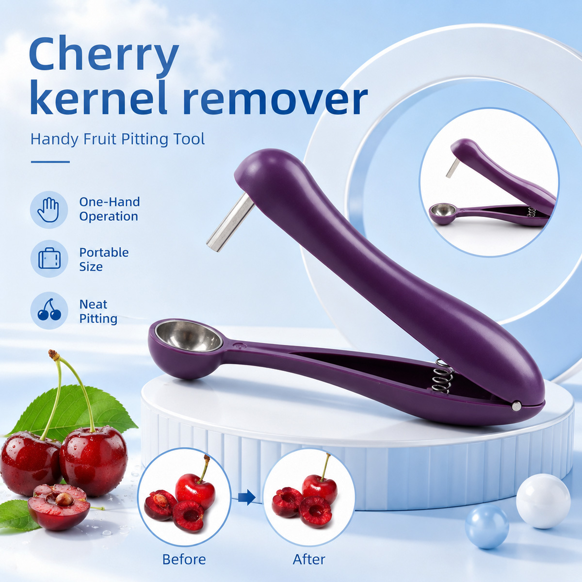 Kitchen Tools For Baking - Ручной инструмент для удаления косточек из
