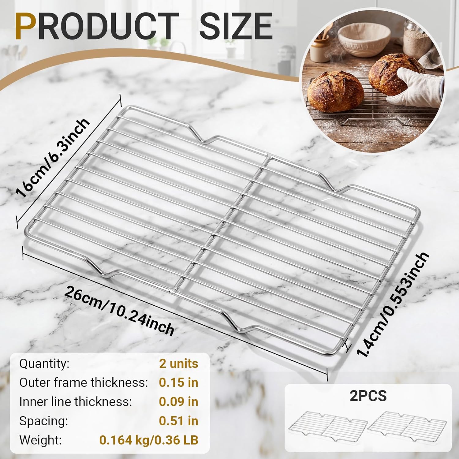 Набор из 2 решеток для охлажде – обзор и цена Cooling Rack Wire