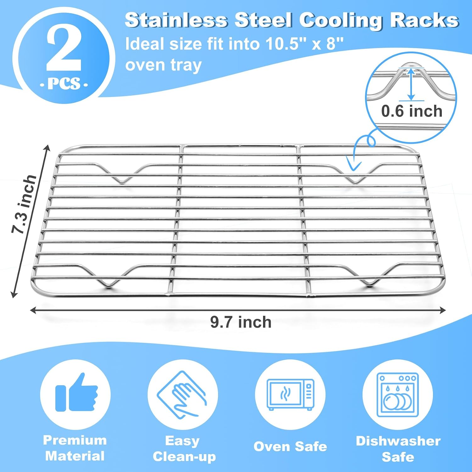 P&P CHEF 9.7' x 7.3' охлаждающ – обзор и цена Cooling Rack Wire